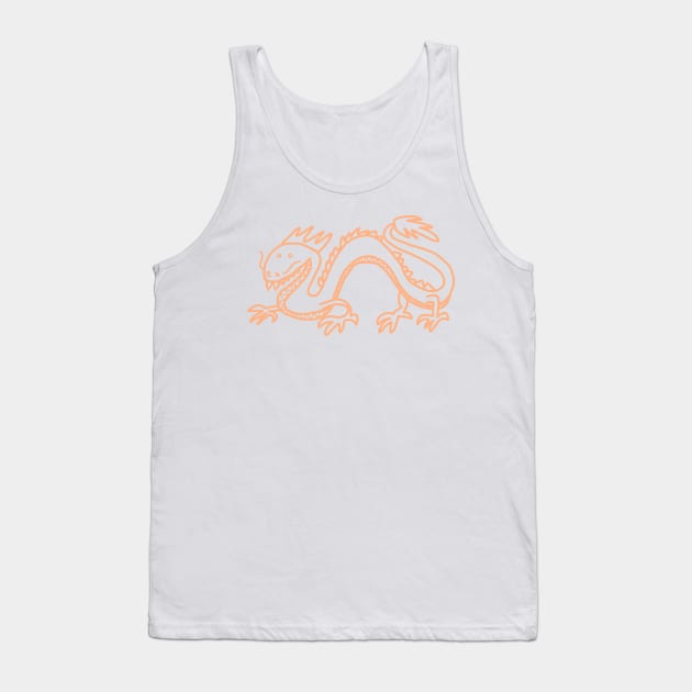 Dragon Peach Fuzz Tank Top by ellenhenryart